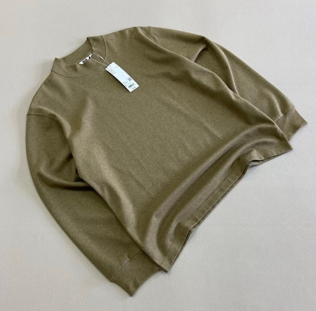 Uniqlo Brushed Jersey Mock Neck Long