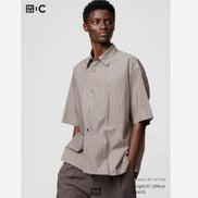 Uniqlo Broadcloth Oversized Shirt Short Sleeve