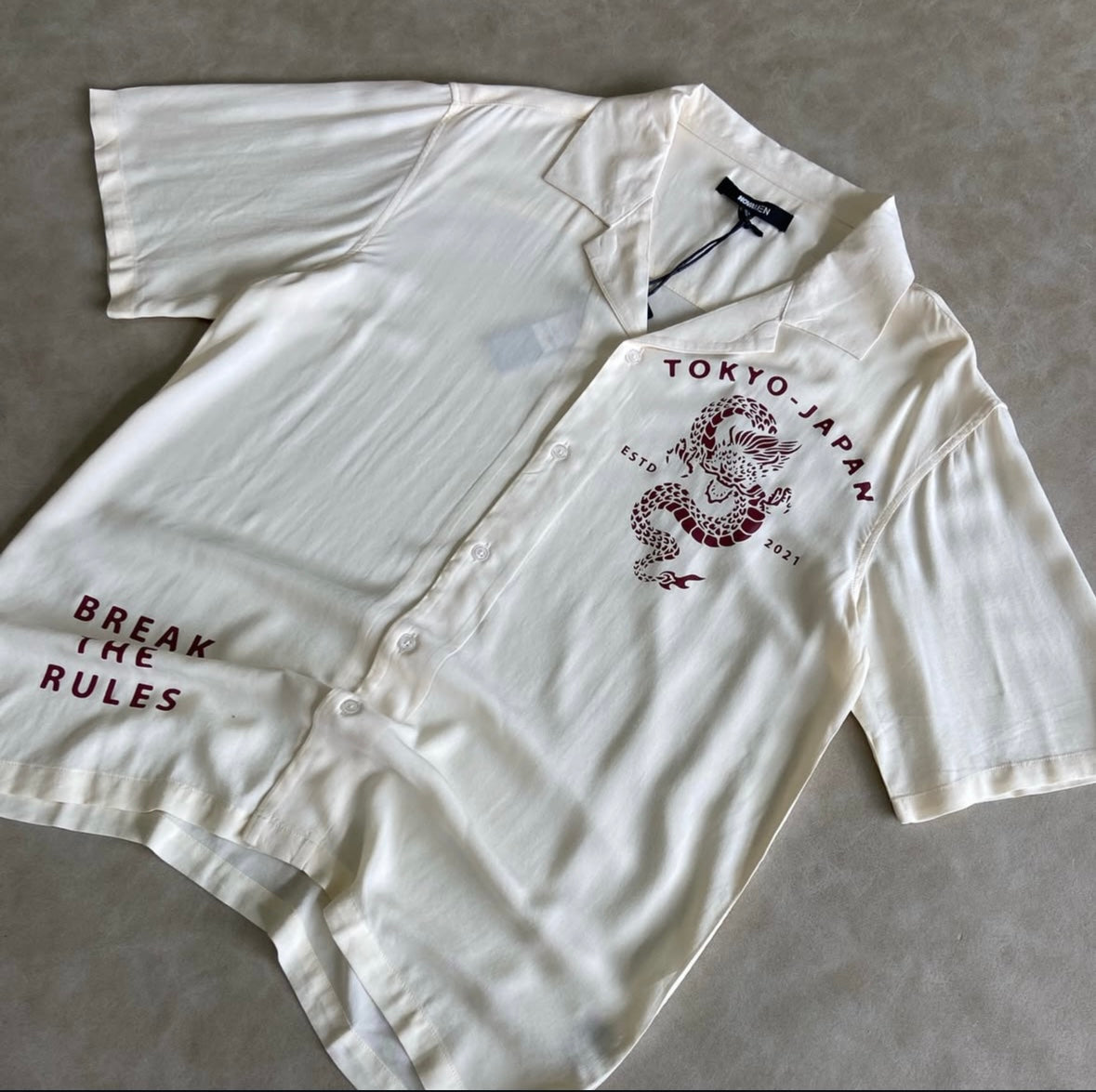 Camisa Tokyo-Japan Embroidered - Red/
White