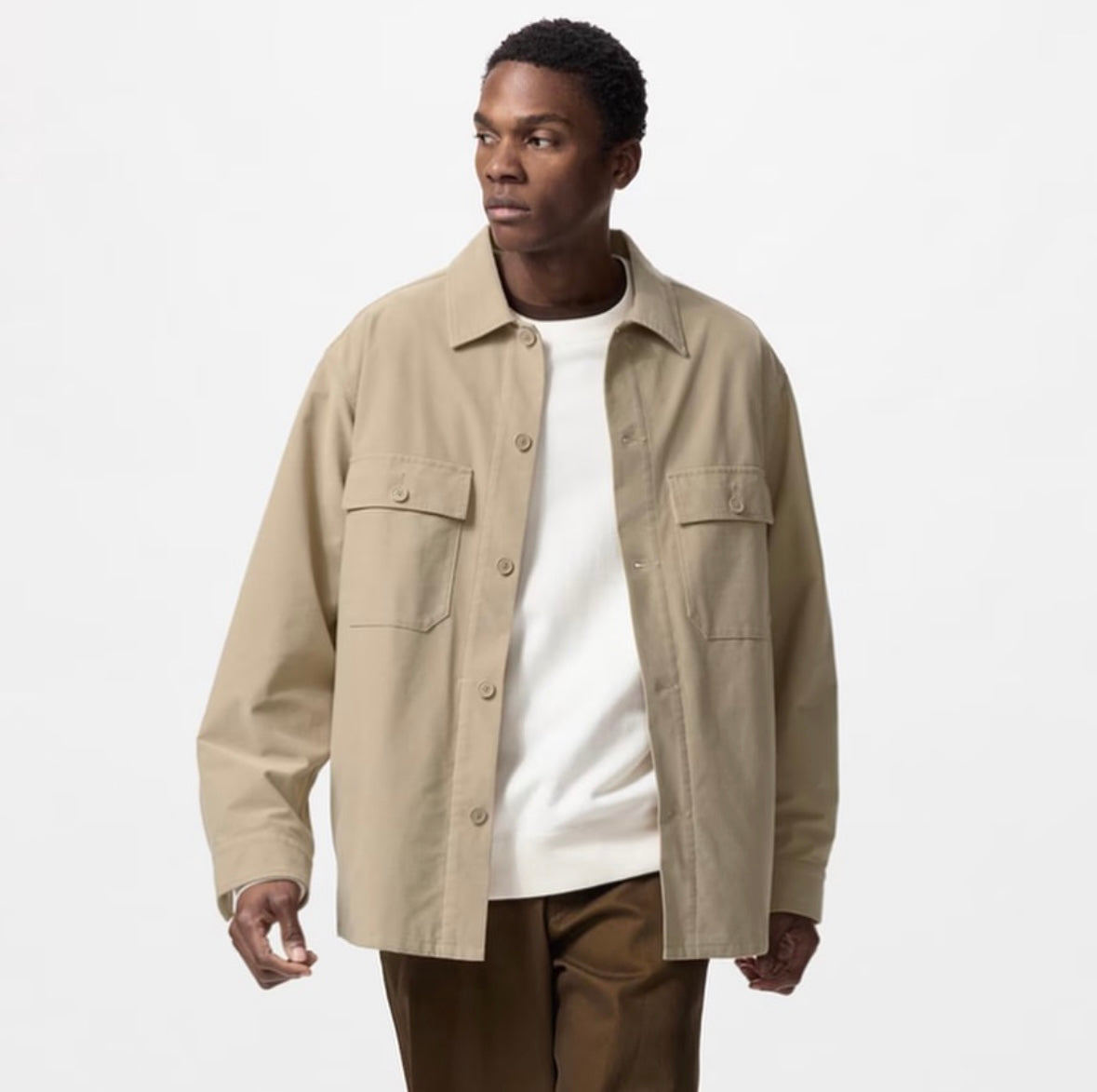 Beige Overshirt Uniqlo