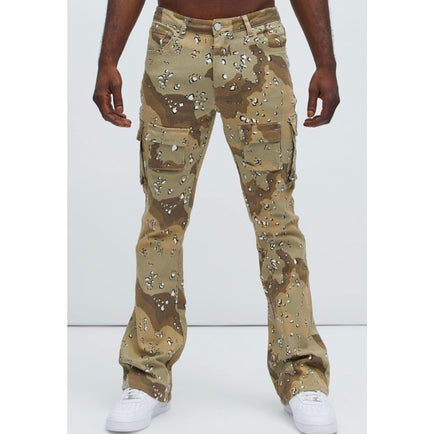 Trapper Cargo Stacked Slim Flared Pants