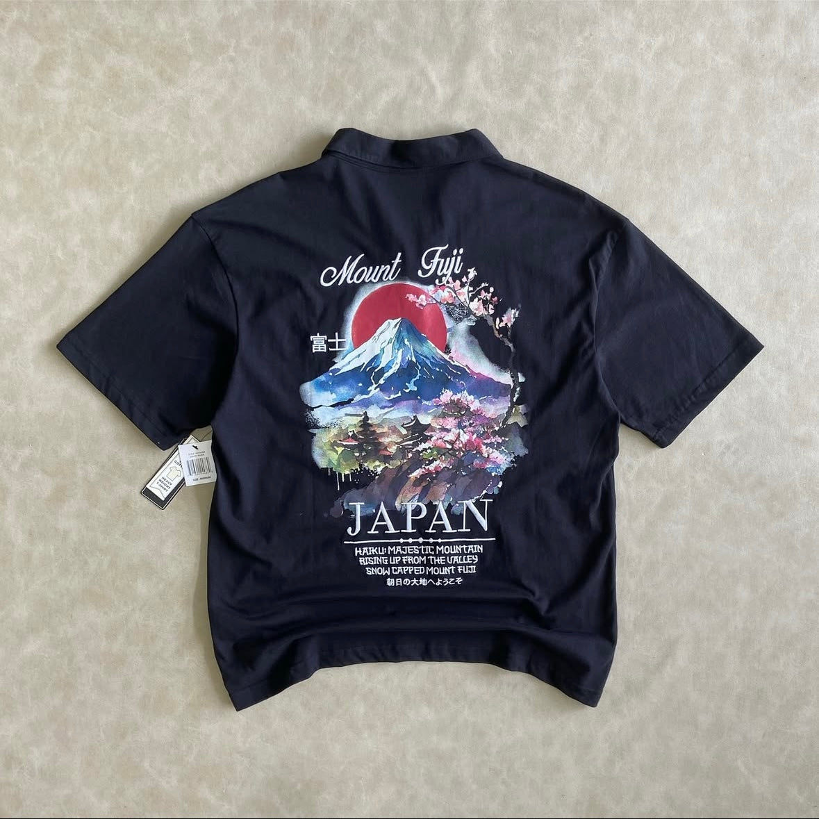 _Mount Fuji Johnny Collar Polo Shirt -
Black/Matched