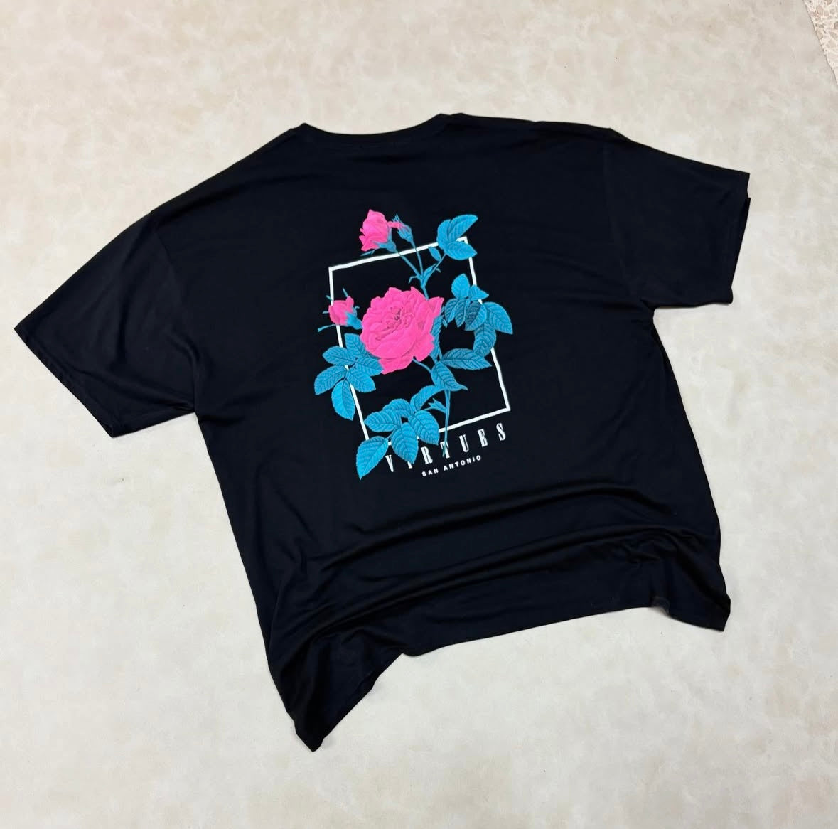 Oversized Virtues Graphic T-Shirt