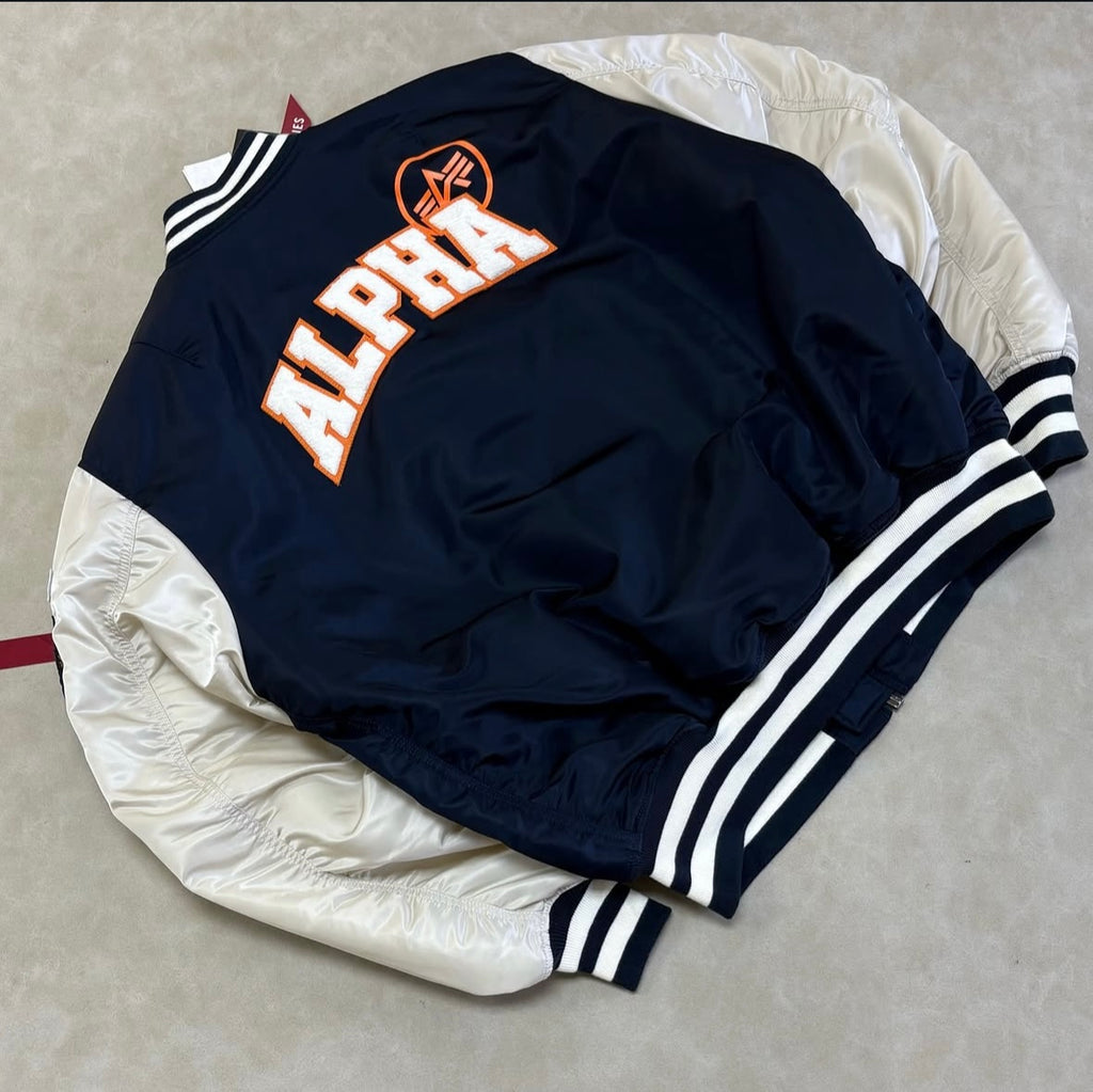 Alpha Nelson Reversible Varsity Jacket