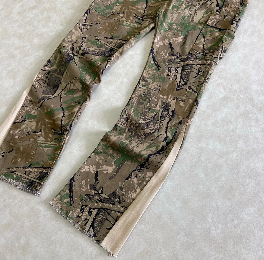On The Hunt Slim Flared Cargo Pants - Camouflage