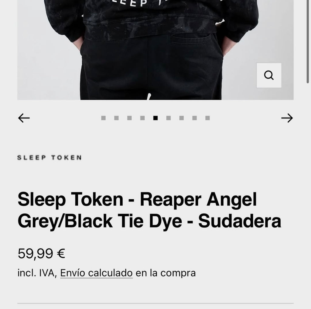 Sleep Token - Reaper Angel Grey/Black
Tie Dye Hoodie
