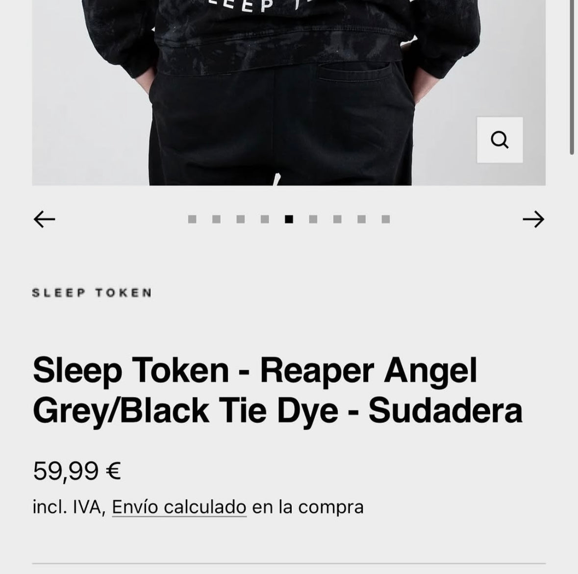 Sleep Token - Reaper Angel Grey/Black
Tie Dye Hoodie