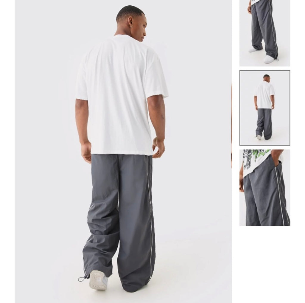 Elasticated Waist Side Stripe Parachute
Pants