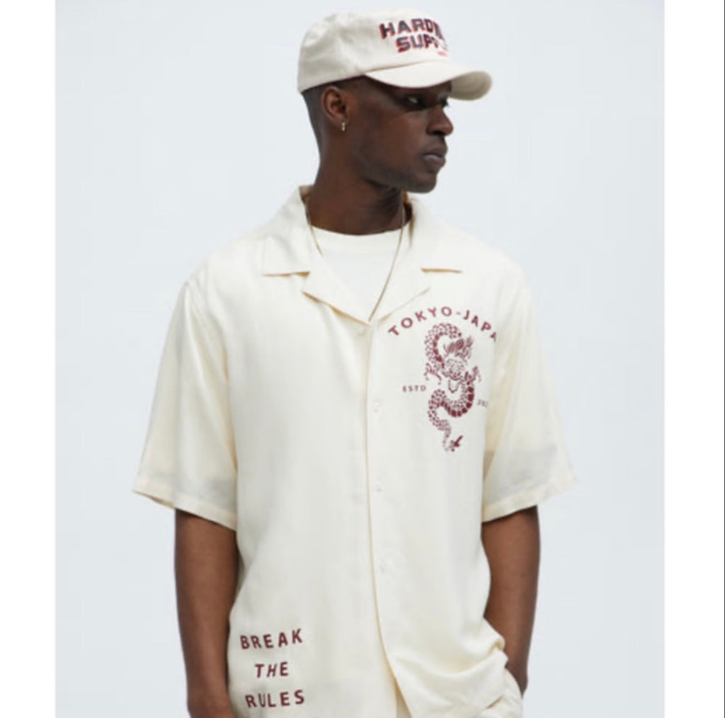 Camisa Tokyo-Japan Embroidered - Red/
White