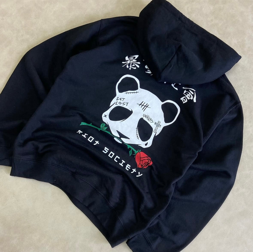 RIOT SOCIETY Panda Rose Skull Mens
Hoodie