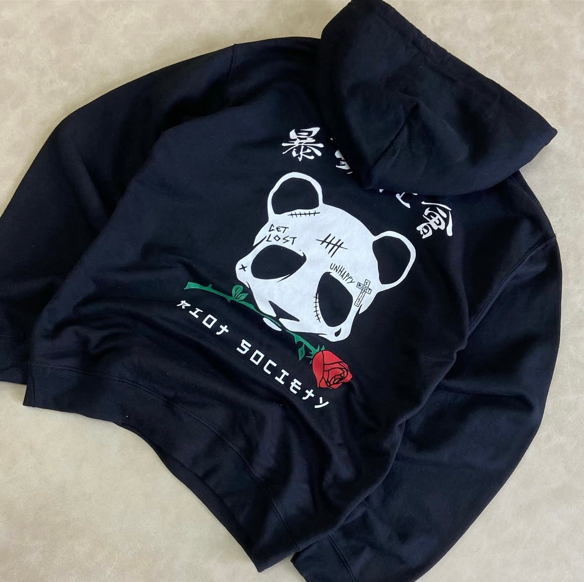 RIOT SOCIETY Panda Rose Skull Mens
Hoodie