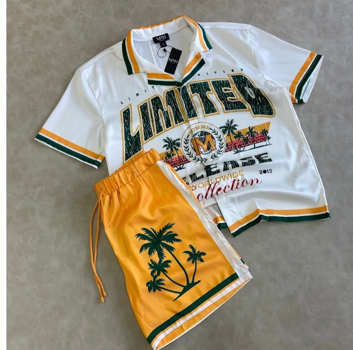 Limited Slogan Satin Shirt and Shorts
Oversize