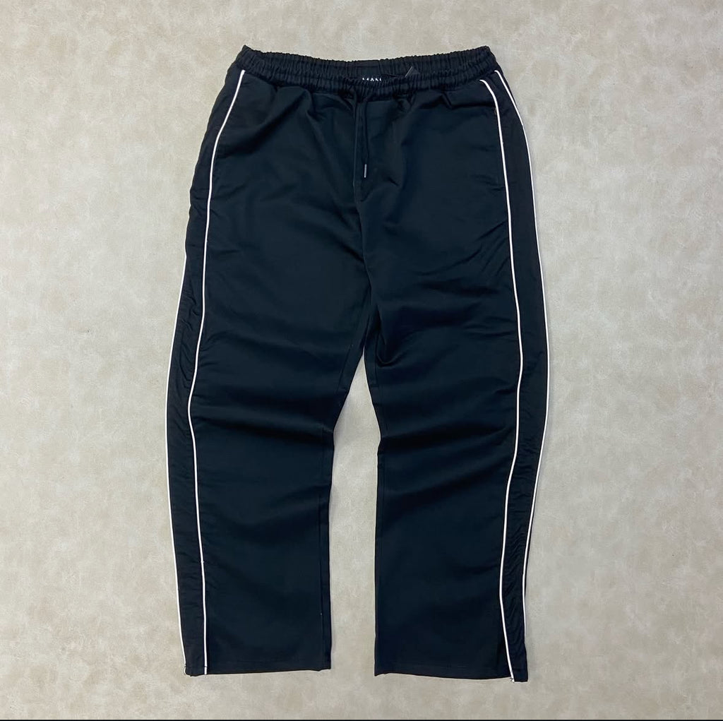 Terry Relaxed Tack Pants - Black