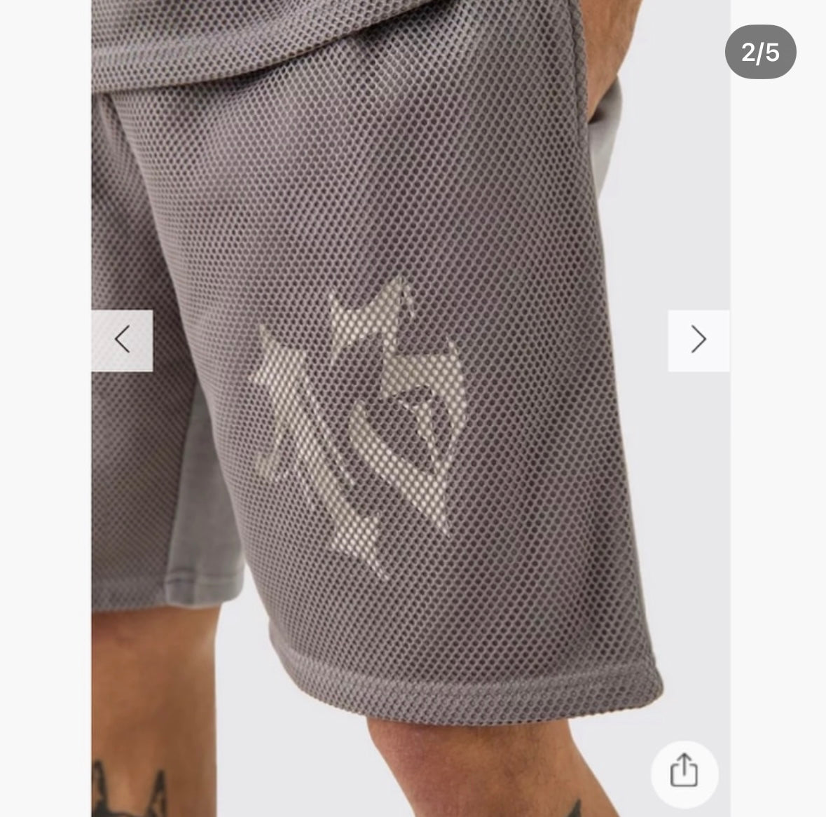 Tall Oversized Jersey Shorts With Gothic Point