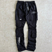 Smoke Rise Nylon Utility Pocket Stacked Flare Pant