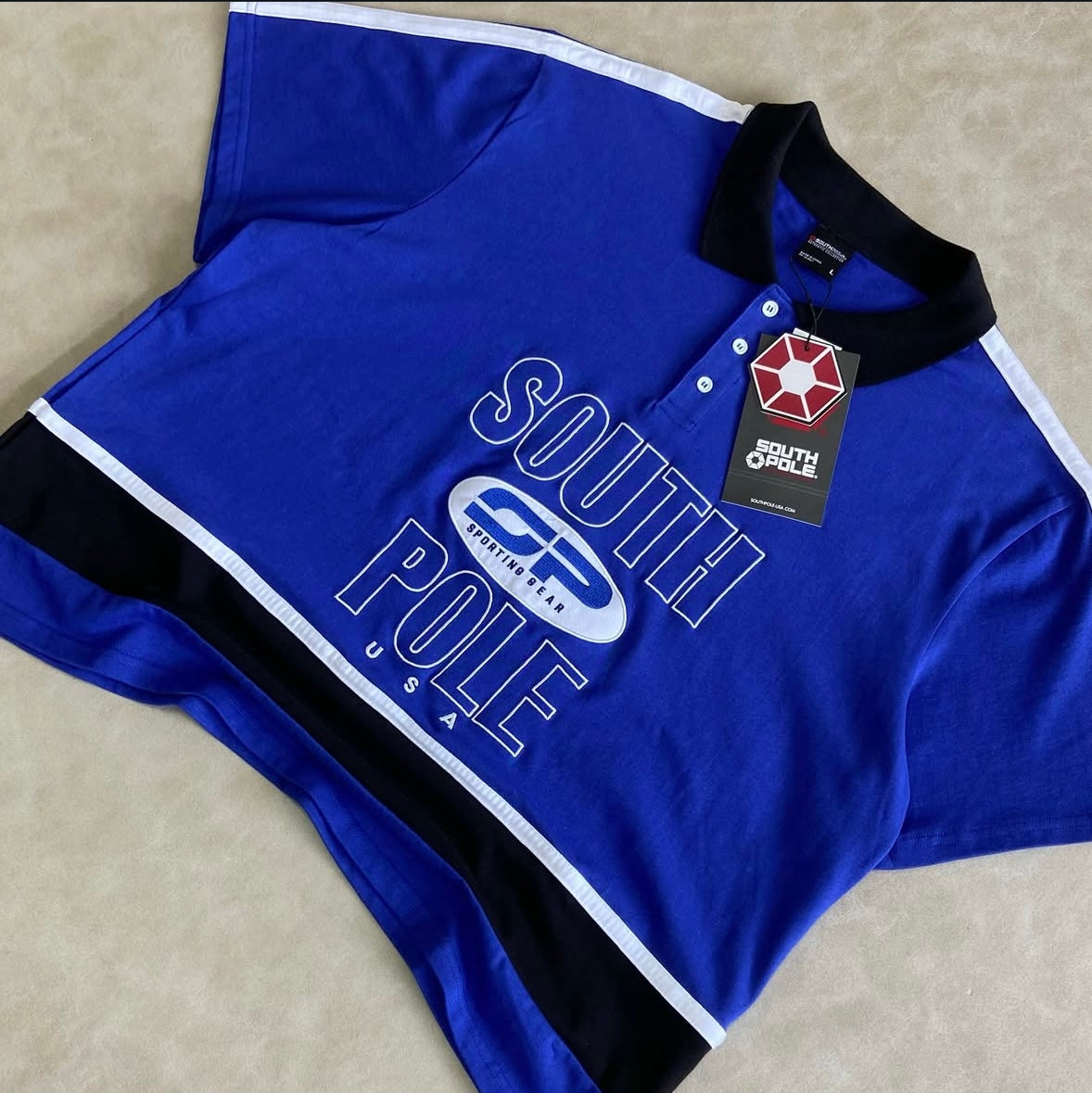 Southpole T-Shirt Relaxed Fit Collared
Graphic - Blue