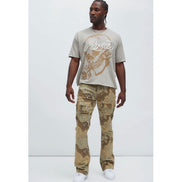Trapper Cargo Stacked Slim Flared Pants
