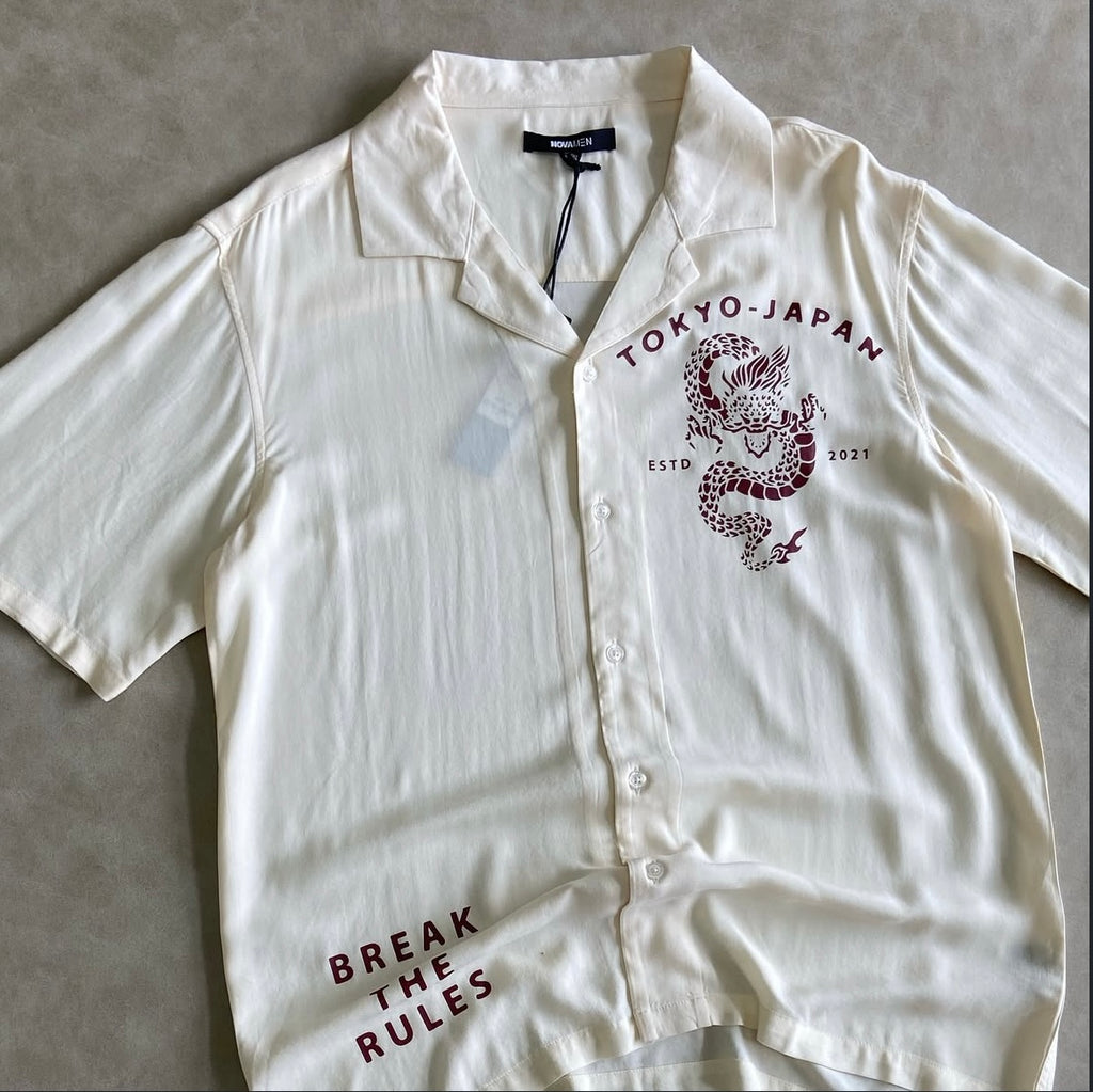 Camisa Tokyo-Japan Embroidered - Red/
White