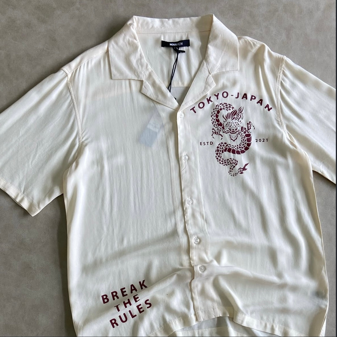 Camisa Tokyo-Japan Embroidered - Red/
White