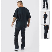 Rigid Slim Flare Patchwork Applique
Jeans