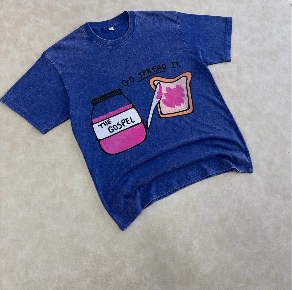 THE GOSPEL GO SPREAD IT Heavy
Weigth Washed T-Shirt