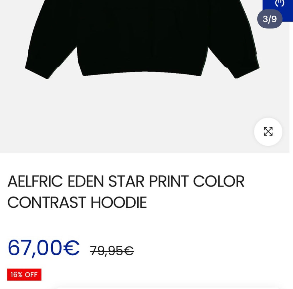 Aelfric Eden Star Print Color Contrast Hoodie