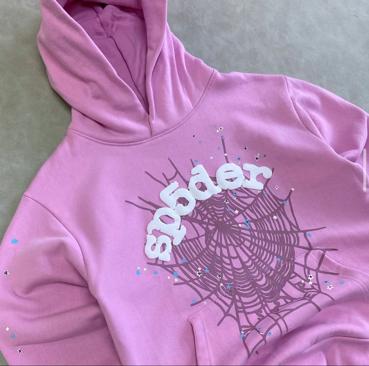 Sp5der OG Web Hoodie Pink