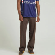 Pacsun Brown Pinstripe Tony Baggy Track Pants