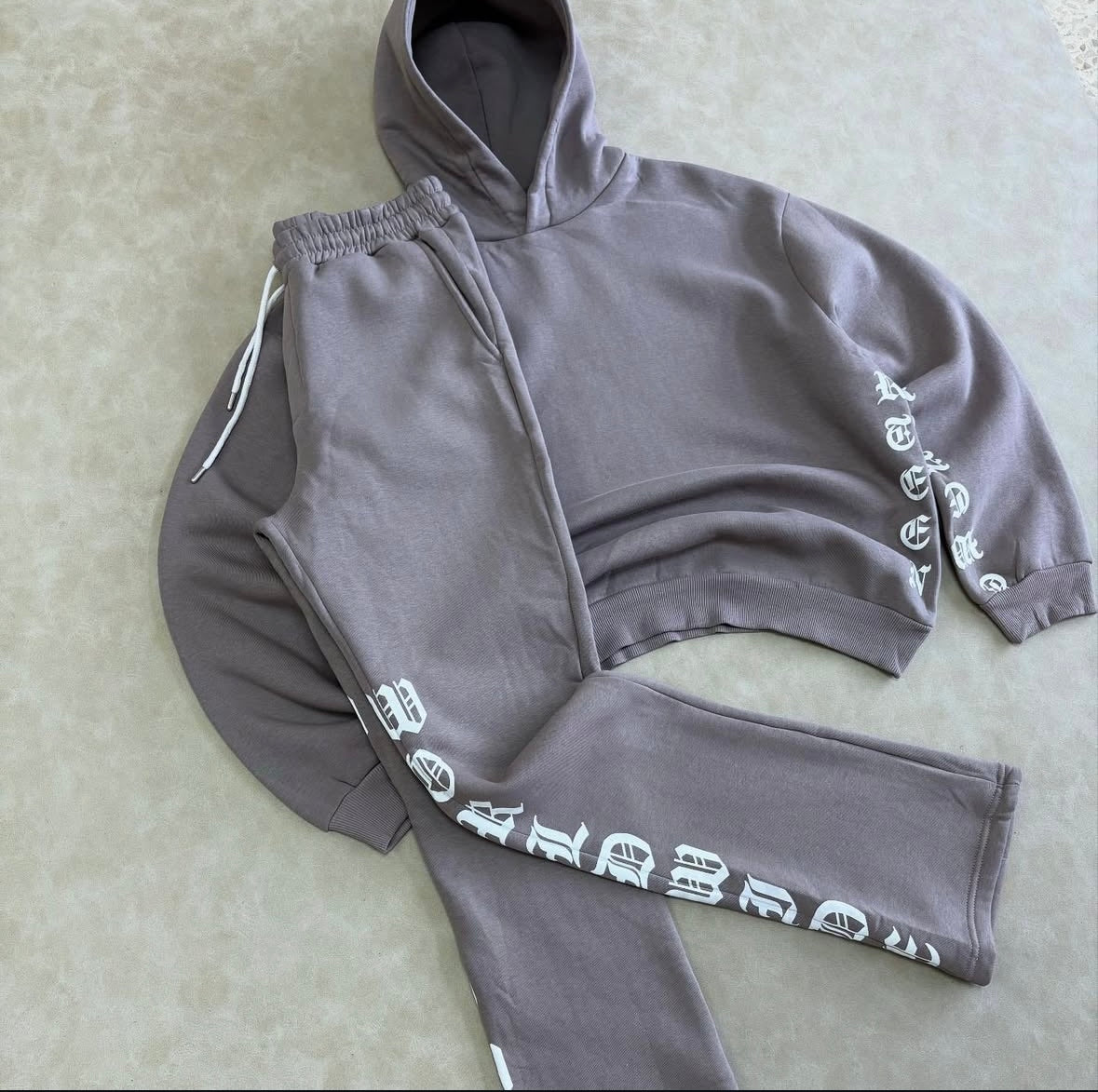 Oversized Boxy Printed Flared Tracksuit