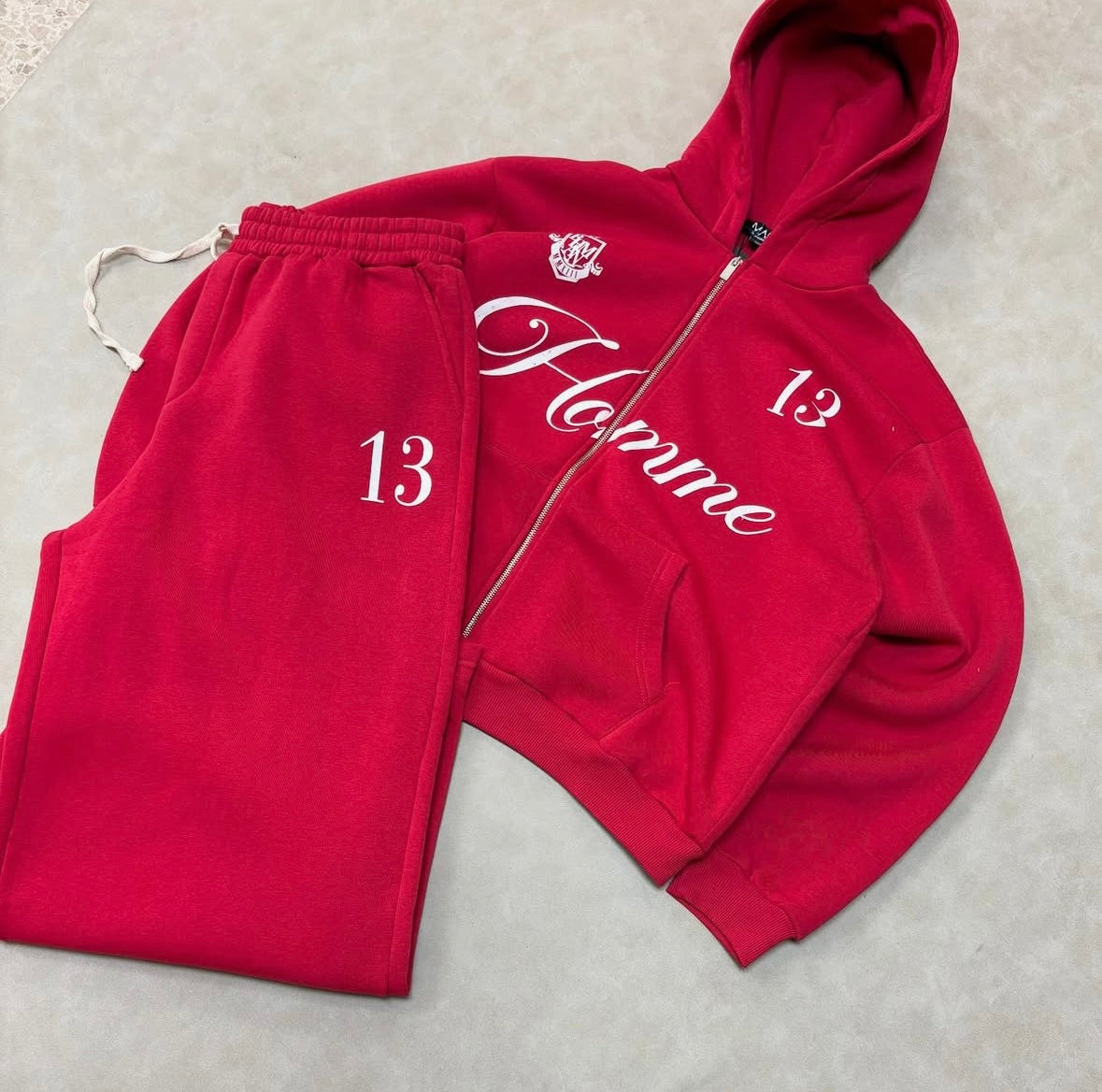 Oversized Boxy Homme 13 Zip Through
Extreme Wide Leg Tracksuit