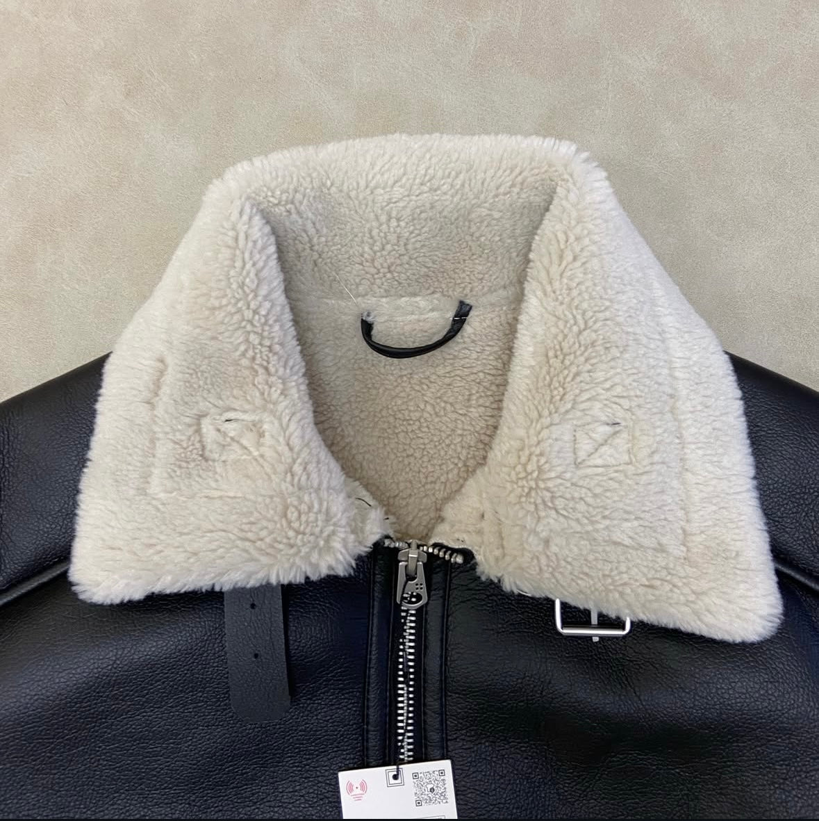 DOUBLE-SIDED LEATHER-LIKE JACKET
