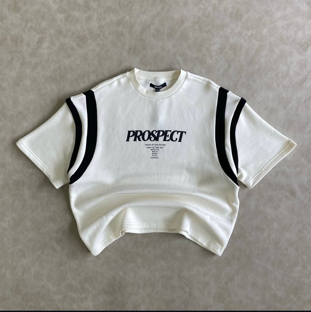 Prospect Boxy Short-Sleeved Shirt -
Cream/Blend