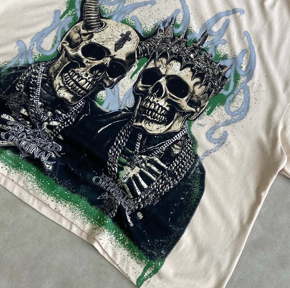 Kingston Beige/ Black Boxy Crop T-Shirt