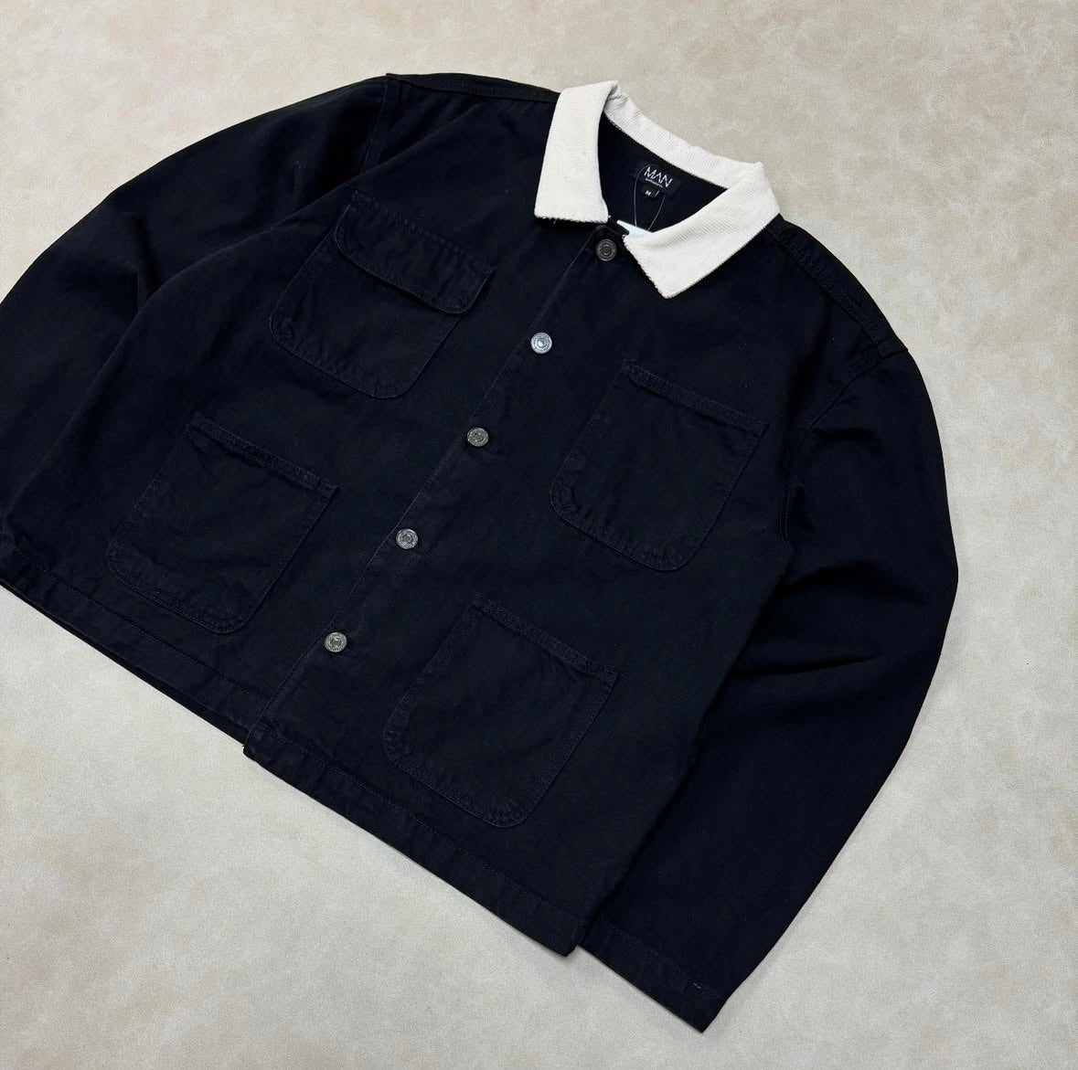 Regular Cord Collar Jean Jacket