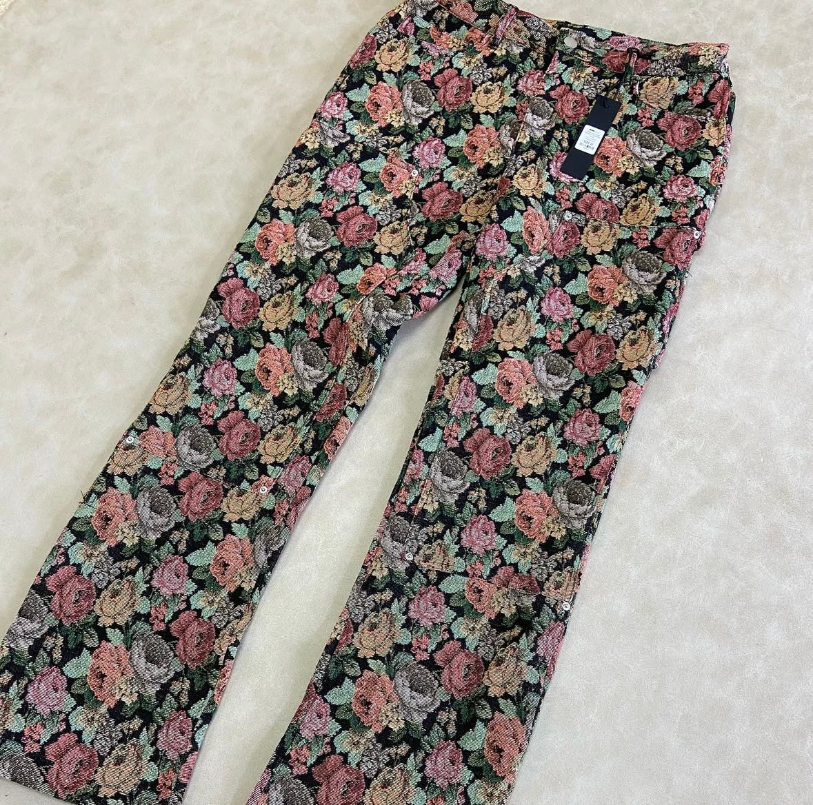 Bellevue Flared Tapestry Carpenter Pants