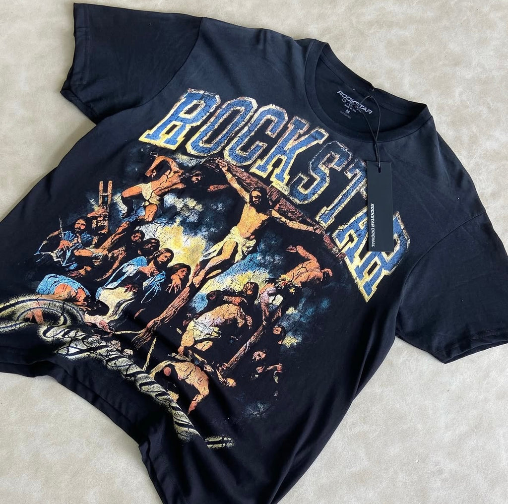 Waller Black Oversized Graphic T-Shirt