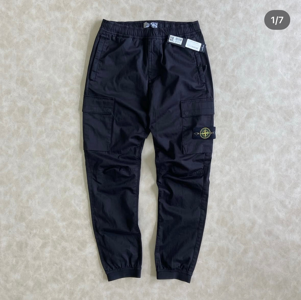 Black Joggers With Logo Patch