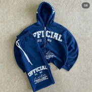 Oversize Straight Tracksuit With Official Print