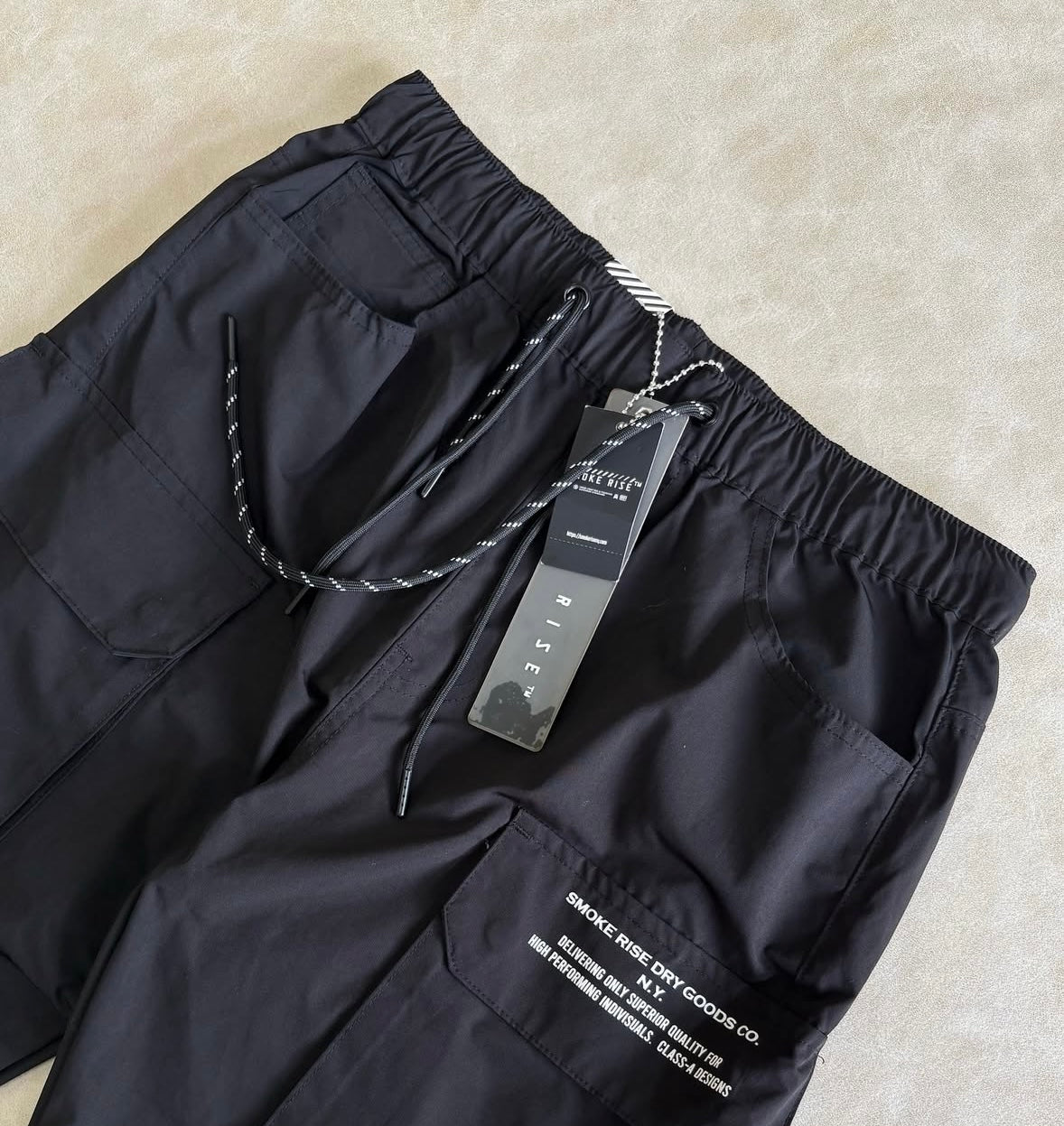 Smoke Rise Nylon Utility Pocket Stacked Flare Pant