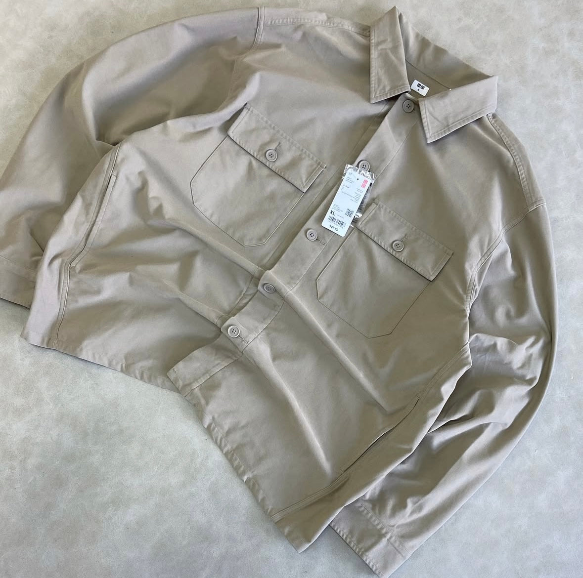 Beige Overshirt Uniqlo