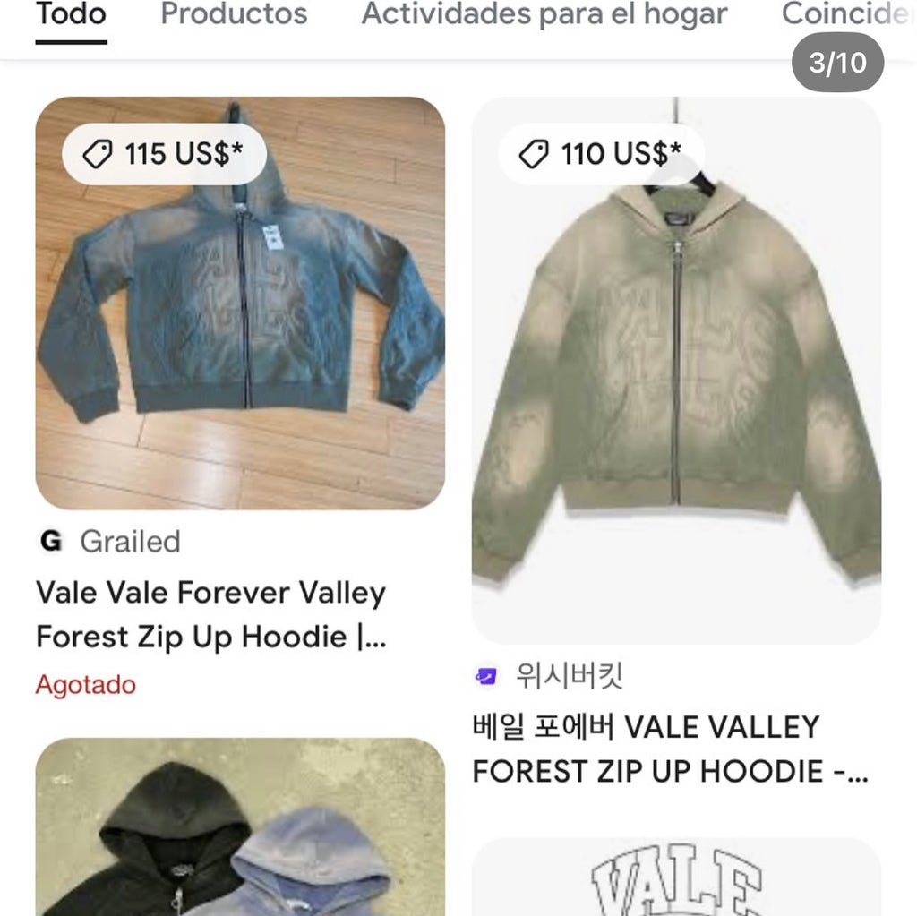 Vale Forever Valley Forest Zip Up Hoodie