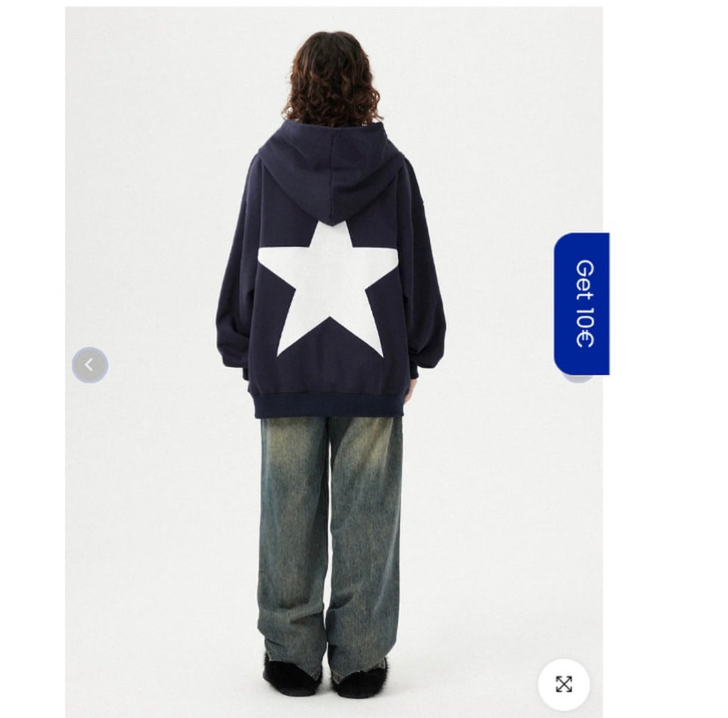 Aelfric Eden Star Print Color Contrast Hoodie