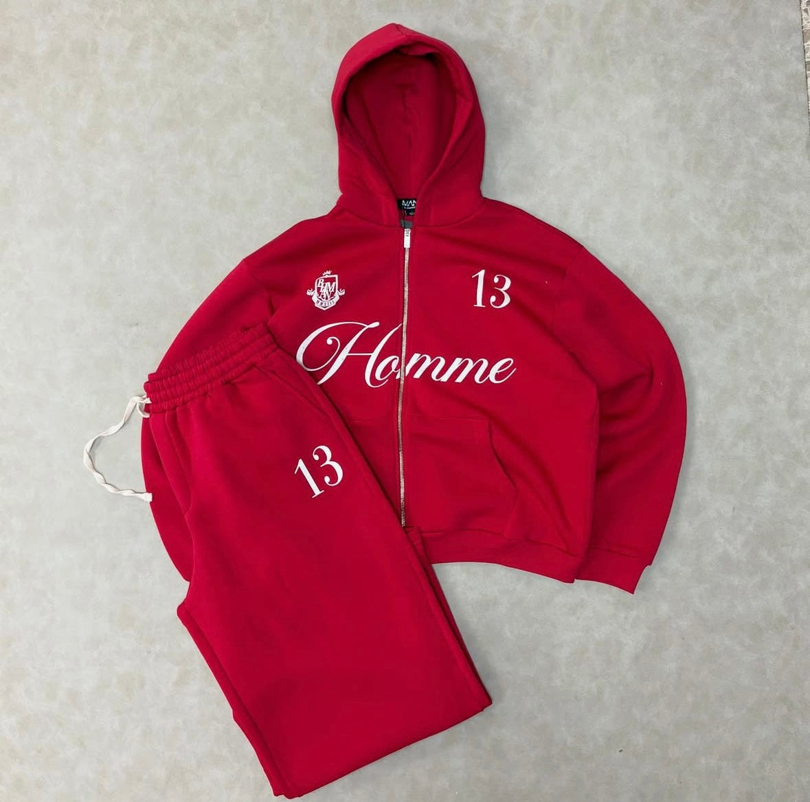 Oversized Boxy Homme 13 Zip Through
Extreme Wide Leg Tracksuit