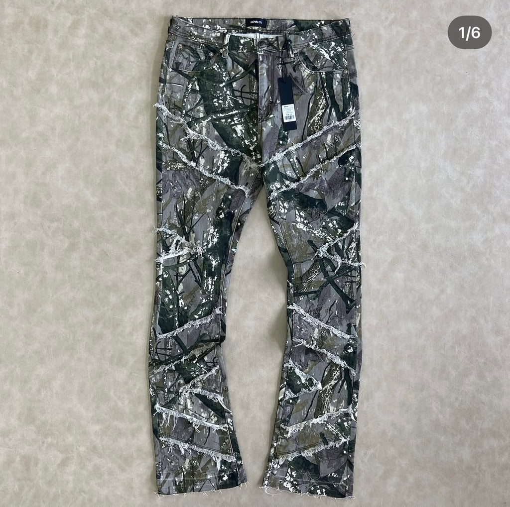 On Repeat Cargo Flare Pants - Green/Combined