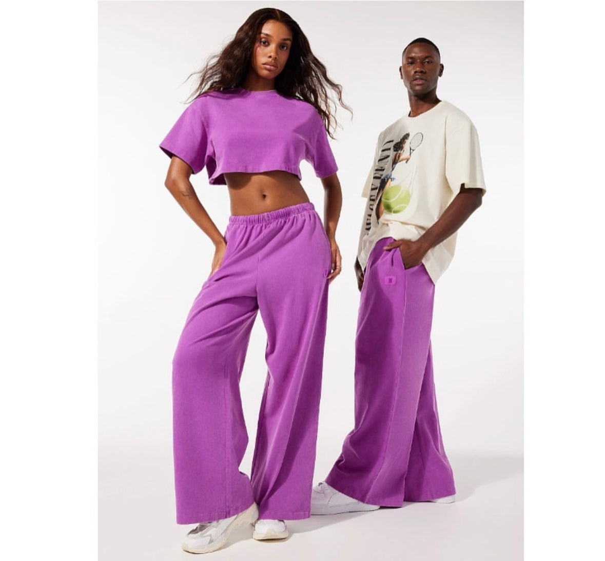 Savage X Fenty Washed Wide - Leg Purple Pants