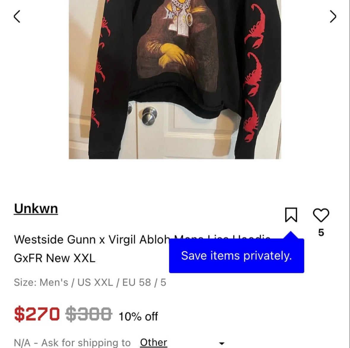 Westside Gunn X Virgil Abloh Mona Lisa Hoodie