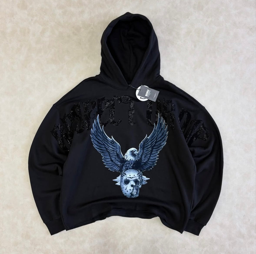 ROKU STUDIO Respect Or Die Cropped
Graphic Hoodie