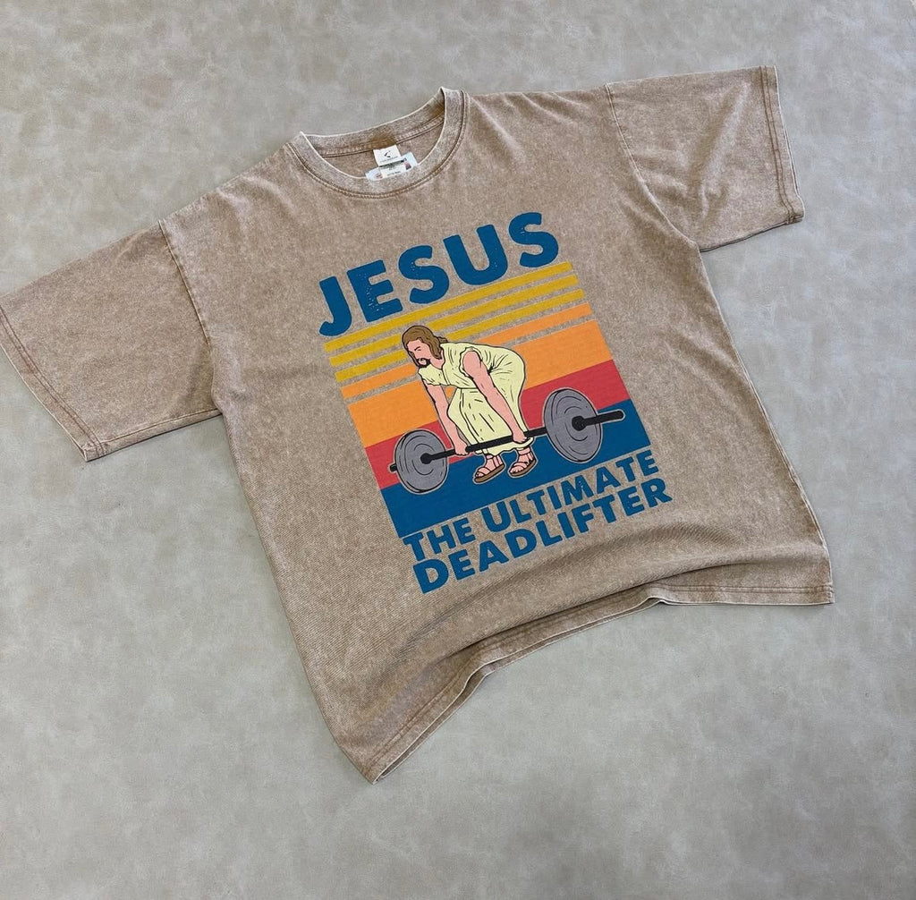 JESUS THE ULTIMATE DEADLIFTER
Heavy Weigth Washed T-Shirt