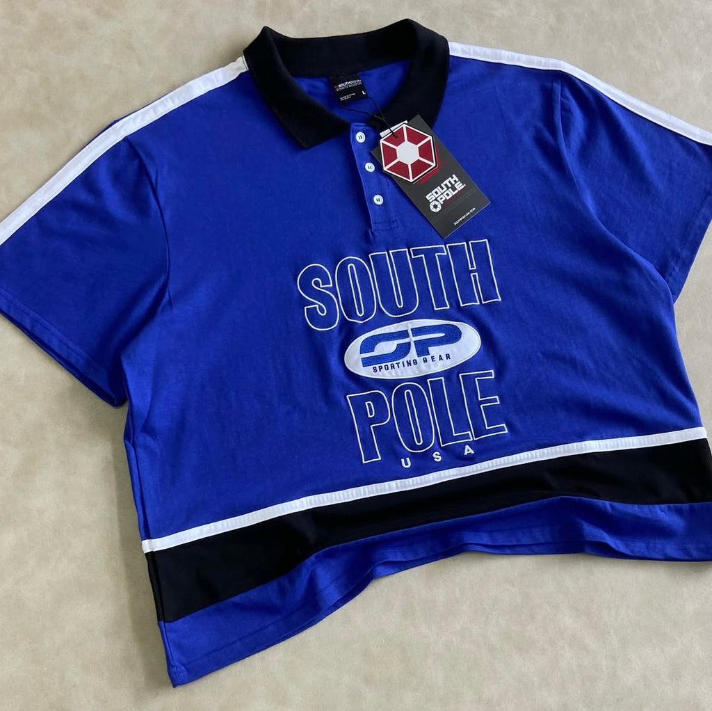 Southpole T-Shirt Relaxed Fit Collared
Graphic - Blue