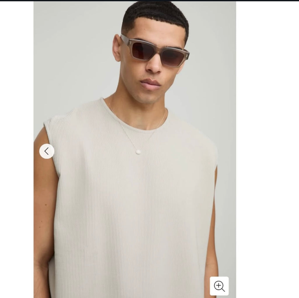 Oversized Pleated Tank